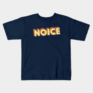 Retro Noice Word Art with Stripes Kids T-Shirt